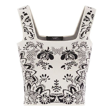 MaxMara 25SS PILADE Allover Pattern Top Ivory Black 2515361022 016 149268532