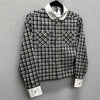 Celine Cropped Check Silk Shirt (55) 149276960 [P]