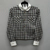 Celine Cropped Check Silk Shirt (55) 149276960 [P]