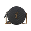Saint Laurent Monogram Chevron Vinyl Round Camera Bag 36184-4 149277656 [P]
