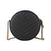 Saint Laurent Monogram Chevron Vinyl Round Camera Bag 36184-4 149277656 [P]