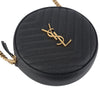 Saint Laurent Monogram Chevron Vinyl Round Camera Bag 36184-4 149277656 [P]