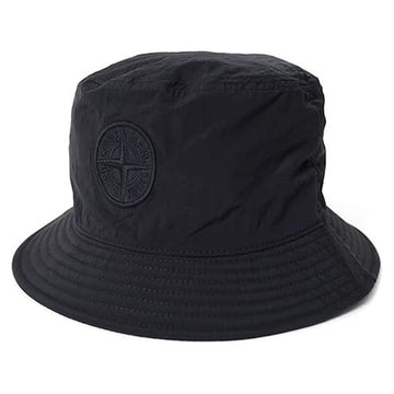 STONE ISLAND Stone 24FW Logo-Patch Nylon Bucket Hat Schwarz 811598076 A0029 117911219