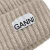 Ganni Logo Tab Beanie Hat A4429 36870419 [P]