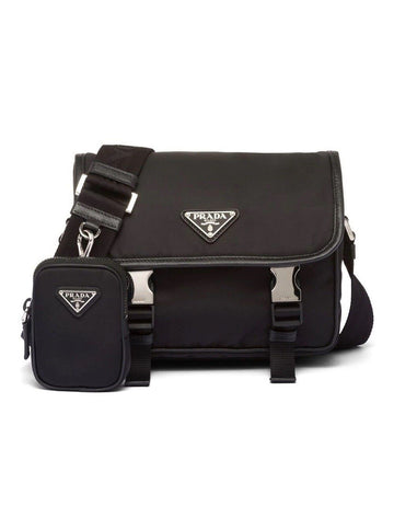 PRADA Re-Nylon Logo Messenger Bag Schwarz 2VD034 2DMH F0002 149291868