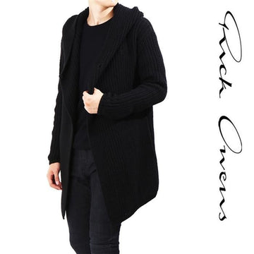 RICK OWENS RU14F2619 VWF 09 Kapuzencardigan in Schwarz 149300275