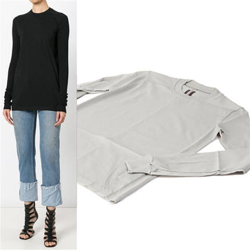 RICK OWENS ダークシャドウ DS17S5218 RN 41 ショルライン 長袖 Tシャツ 149300298