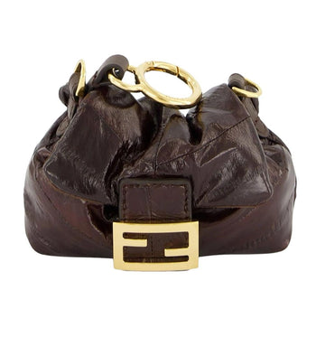 FENDI ファインレザー マンマバゲット ナノバッグ ブラウン 7AS420AV5BF18H6 149300374