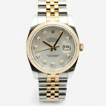 ROLEX 116233 Datejust 36 Perlmutter Zifferblatt MOP Herren Kombi-Uhr Diamant 2007 149304308