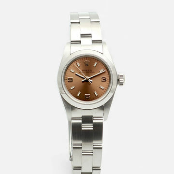 ROLEX Oyster Perpetual Damenuhr Stahl mit Salamondial 24mm Small 1996 149304321
