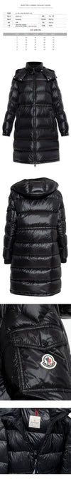 MONCLER MEILLON Logo-Patch Langsteppjacke Schwarz 1C000 08 595ZZ 999 126459582 [P]