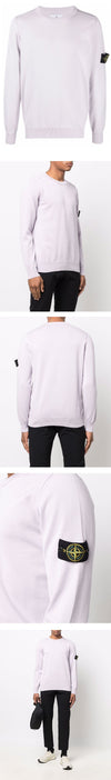 STONE ISLAND Stein 22SS Wappen Rundstrickpullover Lavendel V0086 30241860 [P]