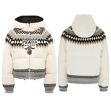 Prada Cashmere Hooded Down Padding Jacket 292029 10O8 F0040 159497685 [P]