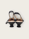 Gucci Black Leather Horsebit Slingback Shoes 149323096 [P]