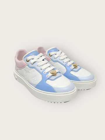 LOUIS VUITTON Blau Pink Monogram Pastell Herzanhänger Timeout 149323126