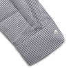 AMI Small Heart Cotton Oxford Shirt Black and Natural White 148553854 [P]
