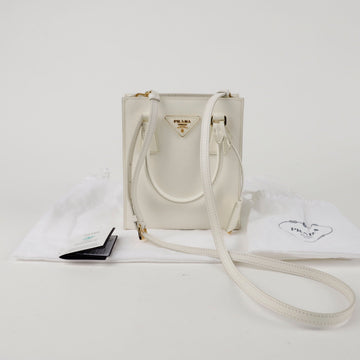 Prada 1BA358 Triangle Logo Mini Tote Shoulder Bag 149019896