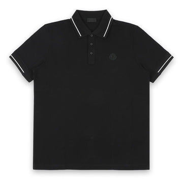 Moncler Black Logo Patch PK Short Sleeve (Black) 8A00008 89A16 999 146261199 [P]