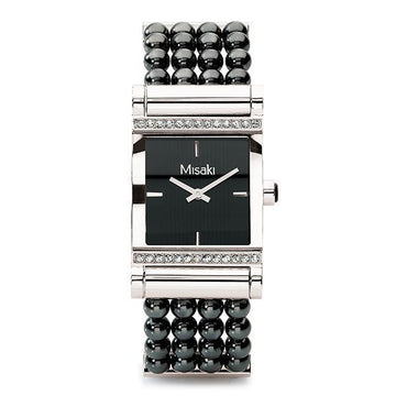 Misaki QCRWPARISIENNEBL Pearl Watch Women's Metal Watch 146916033