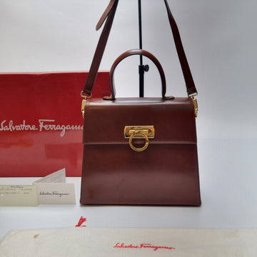 SALVATORE FERRAGAMO フェラガモ ガンチーニ 2WAY トートバッグ ショルダーバッグ 511-27 149347092