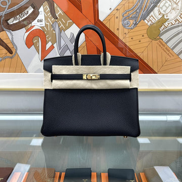 Hermes Birkin 25 Black Togo Gold Hardware H041344 K Stamp 149363952
