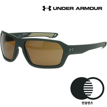 UNDER ARMOUR 偏光スポーツサングラス ブラウン ゴーグル ラウンドランニング ハイキング UA RECON DLD6A 139584966