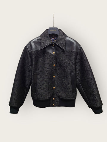LOUIS VUITTON Schwarze Glitzer Monogram Bomberjacke 149388289
