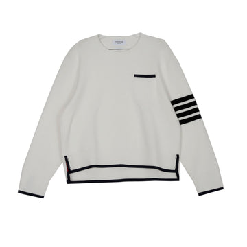 THOM BROWNE ミラノ ステッチ メンズニット ホワイト MKA452A Y3006 100 149126435