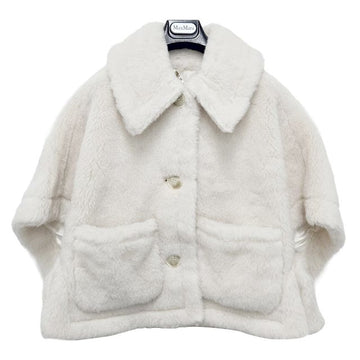 MaxMara New Terzo1 Teddy Bear Alpaca Short Vest Jacket White (Biano Ottico) 2524736062600 001 149400277