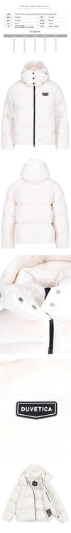 DUVETICA 25FW RISA Logo Patch Hooded Padding Jacket White VDDJ96136K0001 WHS 149435946 [P]