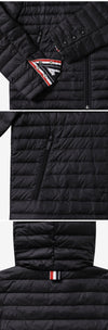 THOM BROWNE 軽量男性パディング 4バー ストライプ MJD022X 05411 001 144595982 [P]