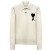 AMI Big Heart Wool Collar Knit UPL409 151 149456596 [P]