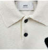 AMI Big Heart Wool Collar Knit UPL409 151 149456596 [P]