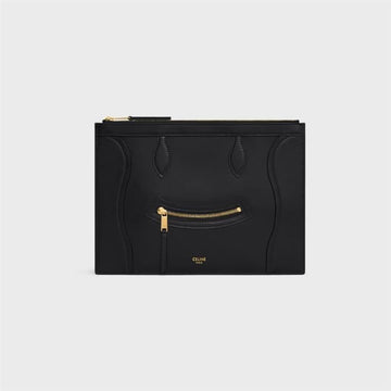 Celine Medium Pouch - Glossy Calfskin Black L100D2N92 38NO 149462073 [P]