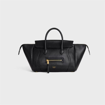 CELINE Klein neues Gepäck - glänzendes Lammleder Schwarz 124213GW2 38NO 149465221 [P]