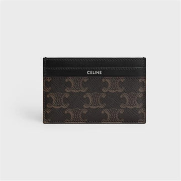Celine Card Wallet - Triomphe Canvas Calfskin 10N762FGS 38SI 149465250 [P]