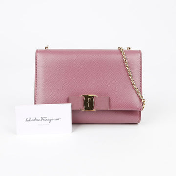 Salvatore Ferragamo 22 B558 Genie Bow Chain Shoulder Crossbody Bag 149347986