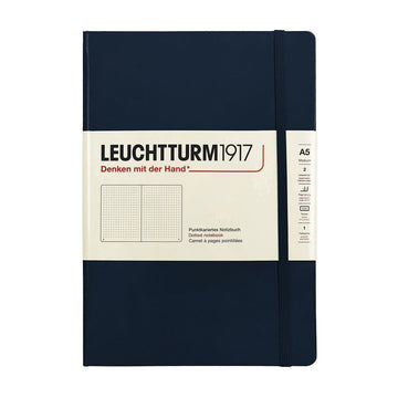 LEUCHURM Hardcover Medium A5 Navy, kariertes Notizbuch 342923 146352314 [P]
