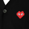 Comme Des Garcons Invader Pixel Patch Wool Cardigan Black AZ N084 051 1 147657341 [P]