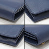 PRADA 1M1335 Blau Saffiano Geldbörse mit goldfarbigem Logo 149501770 [P]
