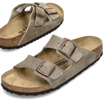 BIRKENSTOCK 25FW Arizona Wildleder-Lederpantoletten 0051463 TAUPE 149502184