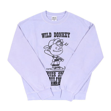 WILD DONKEY SMILING OLD DYED WISTERIA Unisex Sweatshirt 144729922 [P]