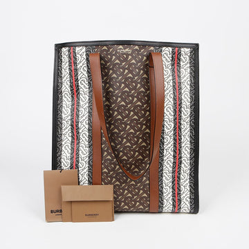 BURBERRY 8017210 TB ストライプ ブック トート ショルダーバッグ 149321349