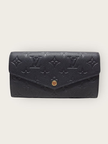 Louis Vuitton Black Monogram Empreinte Sarah Wallet Long Wallet 149507205