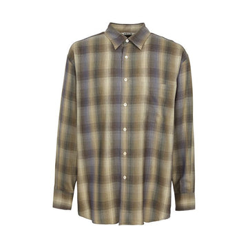 Auralee Check Men's Shirt A25AS01LC BROWN BLUE 149519990