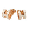 Hermes Mini Pop Ash Earrings H608002FO49 Rose Gold Blanc White 111032655 [P]