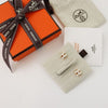 Hermes Mini Pop Ash Earrings H608002FO49 Rose Gold Blanc White 111032655 [P]