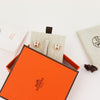 Hermes Mini Pop Ash Earrings H608002FO49 Rose Gold Blanc White 111032655 [P]