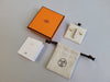 Hermes Mini Pop Ash Earrings H608002FO49 Rose Gold Blanc White 111032655 [P]