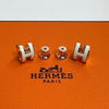 Hermes Mini Pop Ash Earrings H608002FO49 Rose Gold Blanc White 111032655 [P]